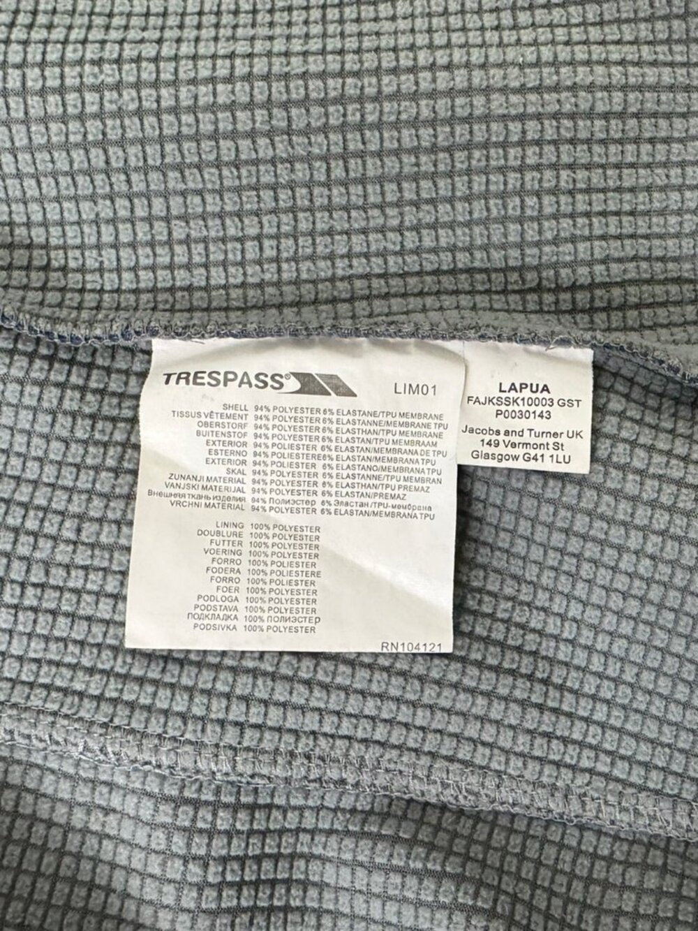 Trespass Blue Softshell Jacket - Size L - Picture 5 of 6
